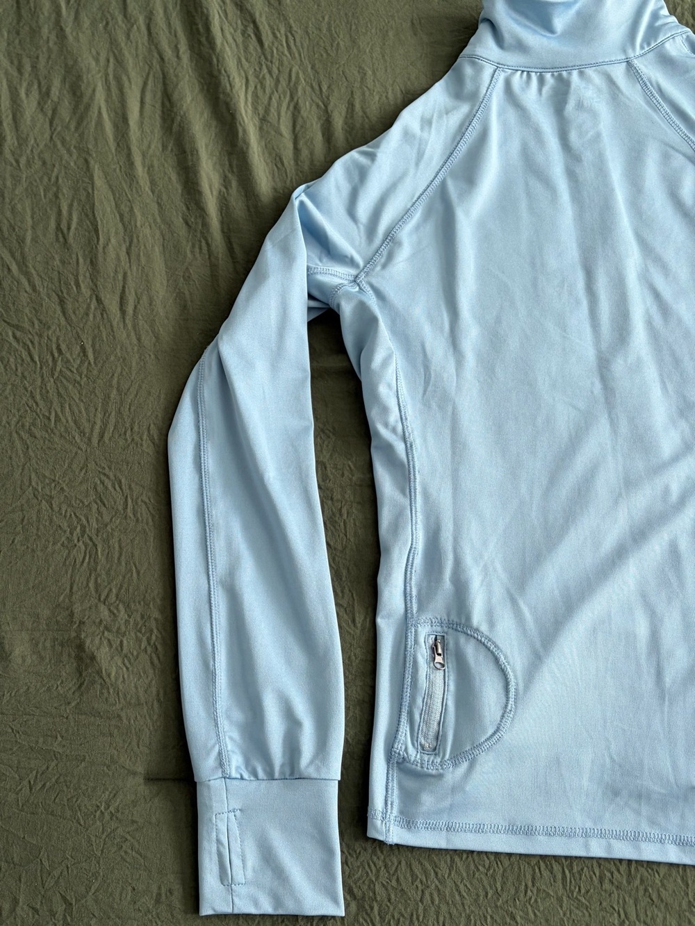 Active Basic Light Blue Full-Zip Jacket - Picture 3 of 4